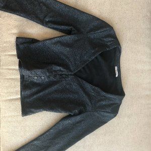 small blue sparkly reformation top